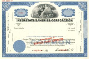 Interstate Bakeries Corporation - Specimen Stock Certificate